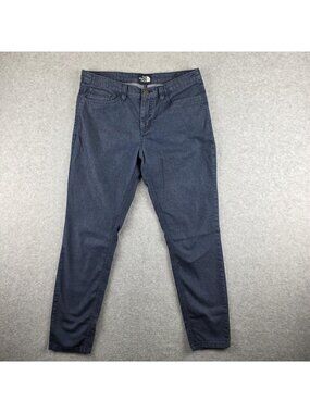 The North Face Tapered Jeans Womens 10 Blue Medium Wash Mid Rise Slim Stretch